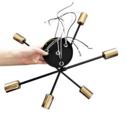 Sputnik Chandelier Pendant Light Ceiling Fixture Led Compatible Vintage Style, 1 Pack - thumbnail 4