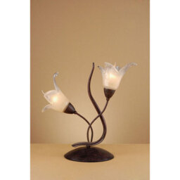 Luminosa Lighting Luminosa (0024 006) Florida Table Lamp 2 Light E14, Brown/black Oxide - thumbnail 2