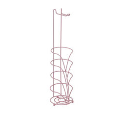 Showerdrape Vertu Pink Toilet Roll Holder & Spare Combo - thumbnail 3