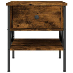 Berkfield Industrial Bedside Tables 2 Pcs Smoked Oak 40X42X45 Cm Engineered Wood - thumbnail 6