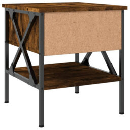 Berkfield Industrial Bedside Tables 2 Pcs Smoked Oak 40X42X45 Cm Engineered Wood - thumbnail 9