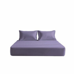 Microfibre Soft Touch Fitted Sheet 40Cm Extra Deep Skirt Plain Dyed Bed Linen Lilac - thumbnail 2