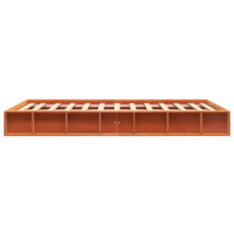 Berkfield Bed Frame Wax Brown 120X190 Cm Small Double Solid Wood Pine - thumbnail 5