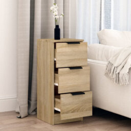 Berkfield Elegant Sideboard Sonoma Oak 30X30X70 Cm Engineered Wood - thumbnail 3