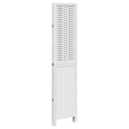 Vidaxl Room Divider 4 Panels White Solid Wood Paulownia - thumbnail 5