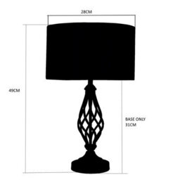 Lighting Supermarket Queenswood Traditional Barley Twist Table Lamp With Ivory String Shade - Antique Brass - thumbnail 7