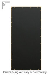 "Mirroroutlet Fenestra - Gold Contemporary Wall And Leaner Mirror 71"" X 33"" (180 X 85Cm)" - thumbnail 5