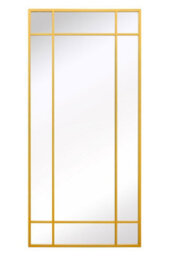 "Mirroroutlet Fenestra - Gold Contemporary Wall And Leaner Mirror 71"" X 33"" (180 X 85Cm)" - thumbnail 3