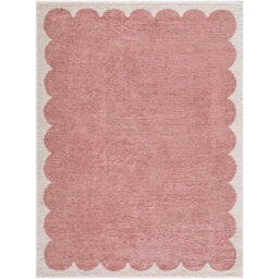 Livabliss Fossay Shaggy-Washable Pink Ivory Modern High Pile Living Bedroom Rug 200 X 275 Cm Easy Care, Non Shedding - thumbnail 2