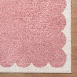 Livabliss Fossay Shaggy-Washable Pink Ivory Modern High Pile Living Bedroom Rug 200 X 275 Cm Easy Care, Non Shedding - thumbnail 7