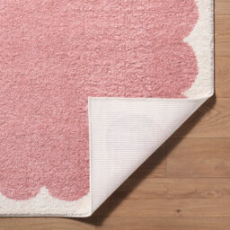 Livabliss Fossay Shaggy-Washable Pink Ivory Modern High Pile Living Bedroom Rug 200 X 275 Cm Easy Care, Non Shedding - thumbnail 4