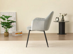 Outdoor Living (NW) Ltd Colorado Dining Table With 4 Grey  Charlotte Velvet Chairs - thumbnail 4