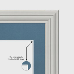 AK Frames 40X20Cm Light Grey Classic Multi Photo Frame With Pompadour Mount - Holds 3 Apertures (3X) 6X4 Photos - thumbnail 7