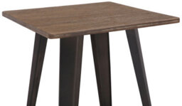 Lamboro Tolix Rustic Square Bar Table With Brown Wooden Top & Metal Frame - 104Cm Height - thumbnail 5