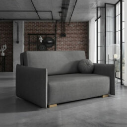 Viva Glov Iii Sofa Bed With Sleep Function Storage Container Chipboard Wooden Frame Sinuous Spring 154X98X85Cm Grey - thumbnail 1
