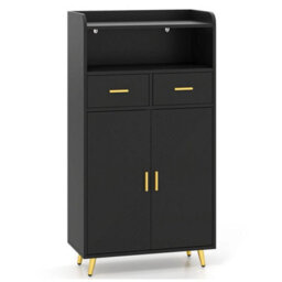 Buffet Sideboard Kitchen Storage Cabinet W/2 Doors And 2 Drawers-Black
