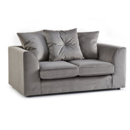 Furnishings For Less UK Fernando Soft Plush Velvet Fabric Sofaset 3 And 2 Seater Sofa  Grey - Scatter Back - thumbnail 3