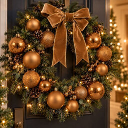 Decoris 60 Caramel Brown Baubles Shatterproof Christmas Tree Hanging Decor - thumbnail 6