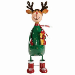 Samuel Alexander 44Cm Hand Painted Metal Christmas Polka Dot Rudolph Decoration - thumbnail 4