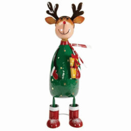 Samuel Alexander 44Cm Hand Painted Metal Christmas Polka Dot Rudolph Decoration - thumbnail 2