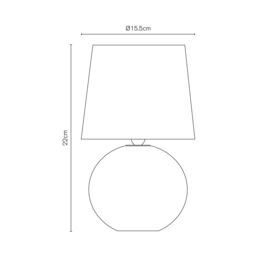Inlight Peiros Round Matt Natural Rattan Effect Table Lamp, Pair - thumbnail 8