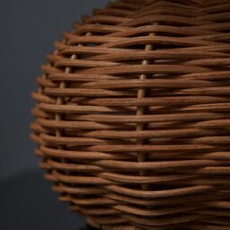 Inlight Peiros Round Matt Natural Rattan Effect Table Lamp, Pair - thumbnail 7