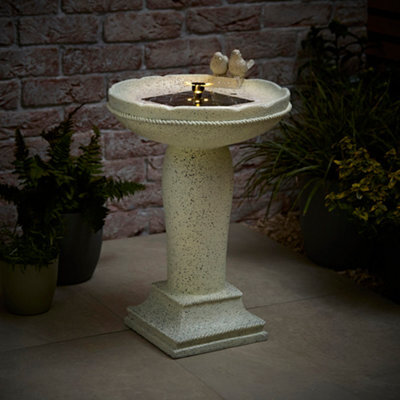 Valuelights Bird Bath Solar Powered Outdoor Cascading Water Fountain Feature Garden Light - image 1