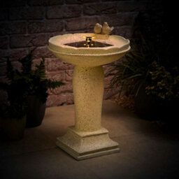 Valuelights Bird Bath Solar Powered Outdoor Cascading Water Fountain Feature Garden Light - thumbnail 2