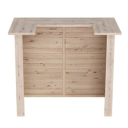 Garden Cocktail Bar Rustic Pine Wooden Home Bar Table Pub Counter Reception Desk