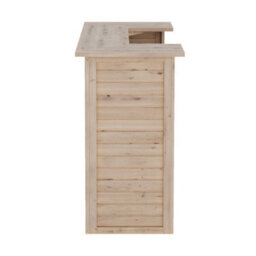 Garden Cocktail Bar Rustic Pine Wooden Home Bar Table Pub Counter Reception Desk - thumbnail 4
