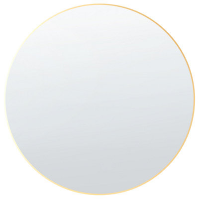Beliani Wall Mirror Annemasse 80 Cm 80 Cm Metal Gold - image 1