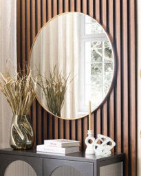 Beliani Wall Mirror Annemasse 80 Cm 80 Cm Metal Gold - thumbnail 2