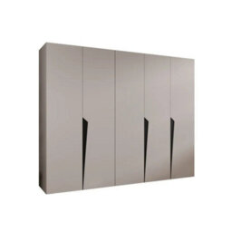 Arte Piano I Hinged Door Wardrobe 250Cm - Cashmere Five-Door Wardrobe With Spacious Interior And Hanging Rails - thumbnail 2