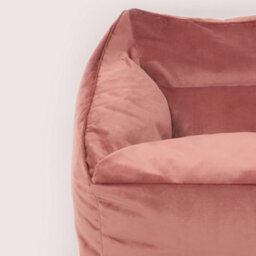 icon Natalia Velvet Adults Bean Bag Armchair And Pouffe, Ready Filled Large Beanbag And Footstool Dusk Pink - thumbnail 6