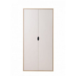 Timber Art Design 2 Door Double Wardrobe White & Sonoma Oak Effect Bedroom Furniture Cupboard - thumbnail 2