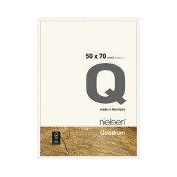Nielsen Quadrum 50 X 70Cm Matt White Wooden Picture Frame With Float Glass And Push/turn Clips