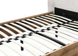 Birlea Double Ottoman Bed Frame White Wooden Boucle Halfden 4Ft 6 135Cm - thumbnail 9
