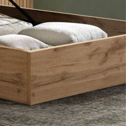 Birlea Double Ottoman Bed Frame White Wooden Boucle Halfden 4Ft 6 135Cm - thumbnail 6