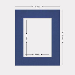 Ak Frames 10X8 Blue Picture Mounts To Fit 7X5 Aperture Size - Mount Board Only (No Frame Included) - thumbnail 3