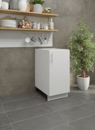Jd Greta Adjustable Legs Kitchen Base Unit 400mm Storage Cabinet With Door Shelf 40Cm - White Matt With Worktop - thumbnail 2