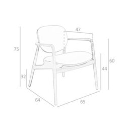 Angel Cerda Taupe Leatherette And Walnut With Armrests In A Modern Design - thumbnail 8