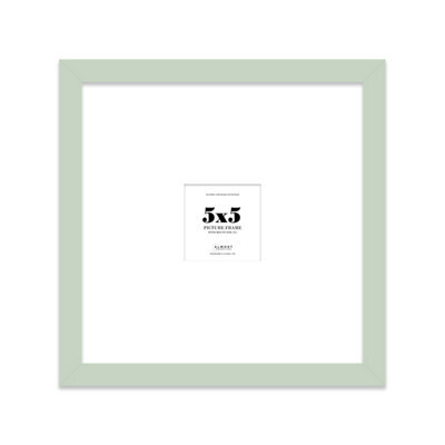 "5X5"" Mint Green Picture Frame - 5X5"" Square Frame With 1X1"" Mount For 5X5""/1X1"" Pictures Luxurious Style Thin Edge, 1 Pack" - image 1