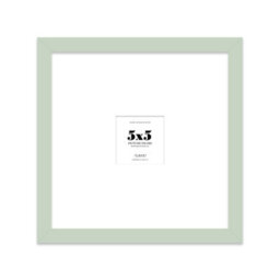 "5X5"" Mint Green Picture Frame - 5X5"" Square Frame With 1X1"" Mount For 5X5""/1X1"" Pictures Luxurious Style Thin Edge, 1 Pack" - thumbnail 1