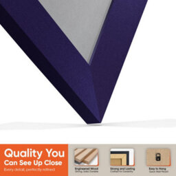 "30X17"" Purple Modern Vinyl Record Frame With Mid Grey Mount For 12 Inch Lp Album Cover & Disc - Ak Frames" - thumbnail 3