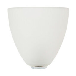 Happy Homewares Stylish Pair Of Frosted White Glass Shades With Classic Shape For E14 And E27 - thumbnail 3