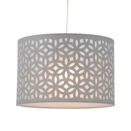 Set Of 2 Grey Laser Cut 30Cm Easy Fit Ceiling Light Shade Pendant Lightshades - thumbnail 4