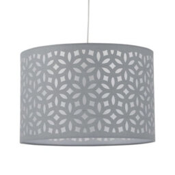 Set Of 2 Grey Laser Cut 30Cm Easy Fit Ceiling Light Shade Pendant Lightshades - thumbnail 3
