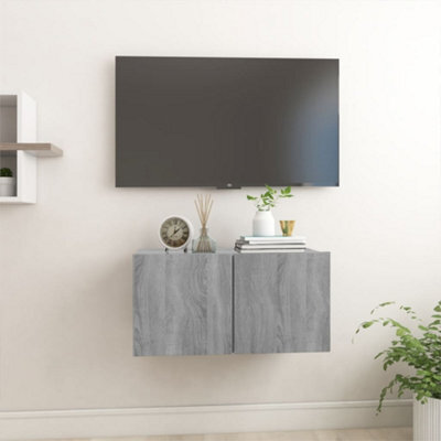 Berkfield Hanging Tv Cabinet Grey Sonoma 60X30X30 Cm Engineered Wood - image 1