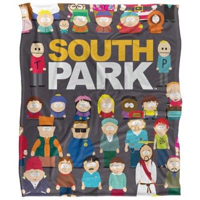 South Park Full Cast Silky Supersoft Blanket Grey/multicoloured (One Size) - image 1