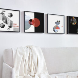 Nielsen 12In Vinyl Record Display Frames, Aluminium, Jet Matt Black, 32X33Cm - Set Of 2 - thumbnail 3